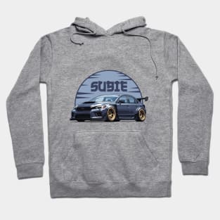 Impreza WRX STI Car Art - Subaru Modified JDM Car Hoodie